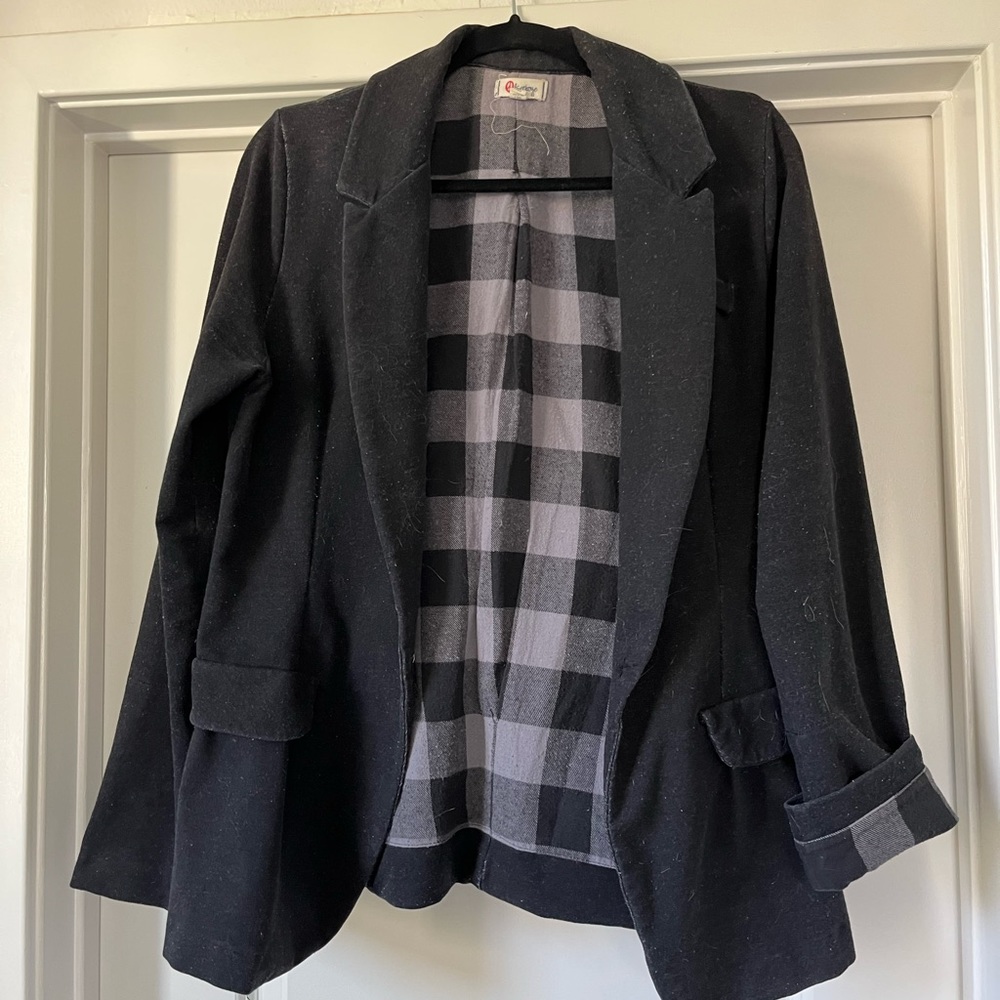 STRETCHY SWEATER BLAZER